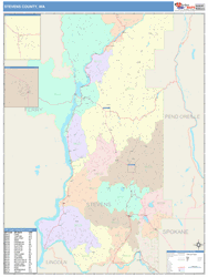 Stevens County, WA Wall Map