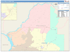 Walla Walla County, WA Wall Map