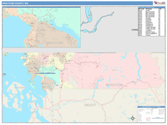 Whatcom County, WA Wall Map