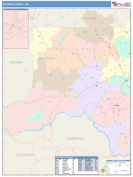 Whitman County, WA Wall Map