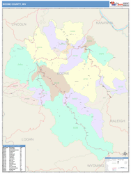 Boone County, WV Wall Map