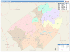 Braxton County, WV Wall Map