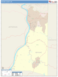 Brooke County, WV Wall Map