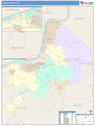 Cabell County, WV Wall Map