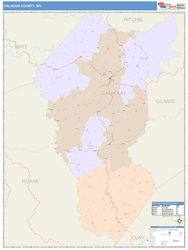 Calhoun County, WV Wall Map