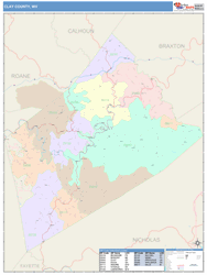 Clay County, WV Wall Map