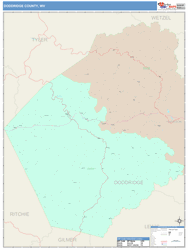 Doddridge County, WV Wall Map