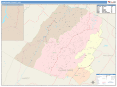 Hampshire County, WV Wall Map