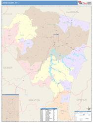 Lewis County, WV Wall Map