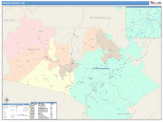 Marion County, WV Wall Map