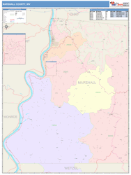 Marshall County, WV Wall Map