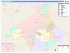 Nicholas County, WV Wall Map