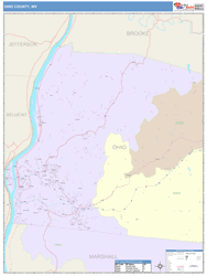 Ohio County, WV Wall Map