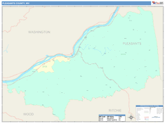 Pleasants County, WV Wall Map