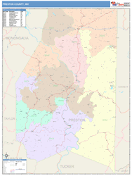 Preston County, WV Wall Map