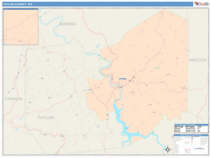 Taylor County, WV Wall Map