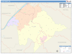 Tyler County, WV Wall Map