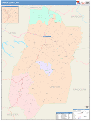 Upshur County, WV Wall Map