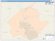 Wirt County, WV Wall Map