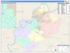 Wood County, WV Wall Map