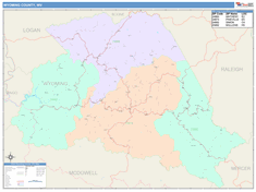 Wyoming County, WV Wall Map