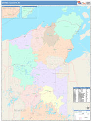 Bayfield County, WI Wall Map