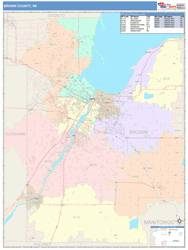 Brown County, WI Wall Map