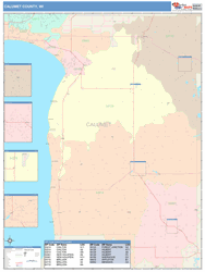 Calumet County, WI Wall Map