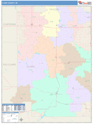 Clark County, WI Wall Map