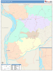 Crawford County, WI Wall Map