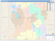 Dodge County, WI Wall Map