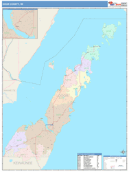 Door County, WI Wall Map