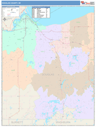 Douglas County, WI Wall Map