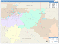 Eau Claire County, WI Wall Map