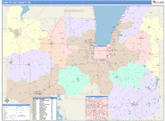 Fond du Lac County, WI Wall Map