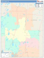 Forest County, WI Wall Map