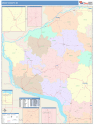 Grant County, WI Wall Map