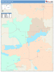 Green Lake County, WI Wall Map