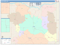 Iowa County, WI Wall Map