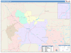 Jackson County, WI Wall Map
