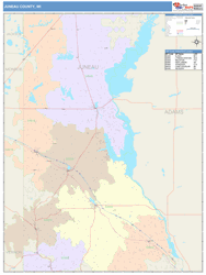 Juneau County, WI Wall Map