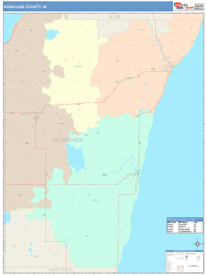 Kewaunee County, WI Wall Map