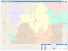 Lafayette County, WI Wall Map