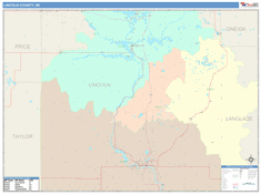 Lincoln County, WI Wall Map