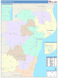 Manitowoc County, WI Wall Map