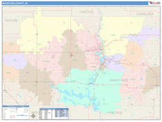 Marathon County, WI Wall Map