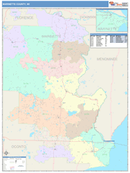 Marinette County, WI Wall Map