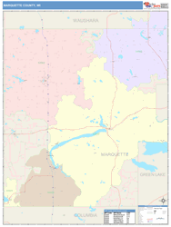 Marquette County, WI Wall Map
