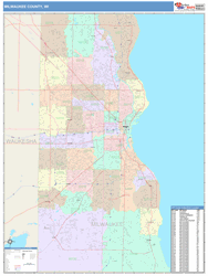 Milwaukee County, WI Wall Map