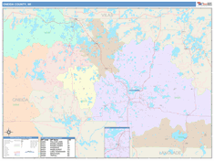 Oneida County, WI Wall Map